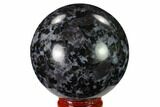 Polished, Indigo Gabbro Sphere - Madagascar #135784-1